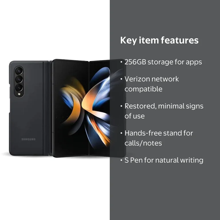 Restored Samsung Galaxy Z Fold 4 5G F936U 256GB Verizon (Phantom