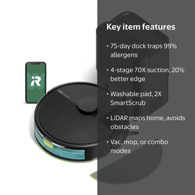 iRobot Roomba 105 Combo Robot Vacuum & Mop, Model Y354020