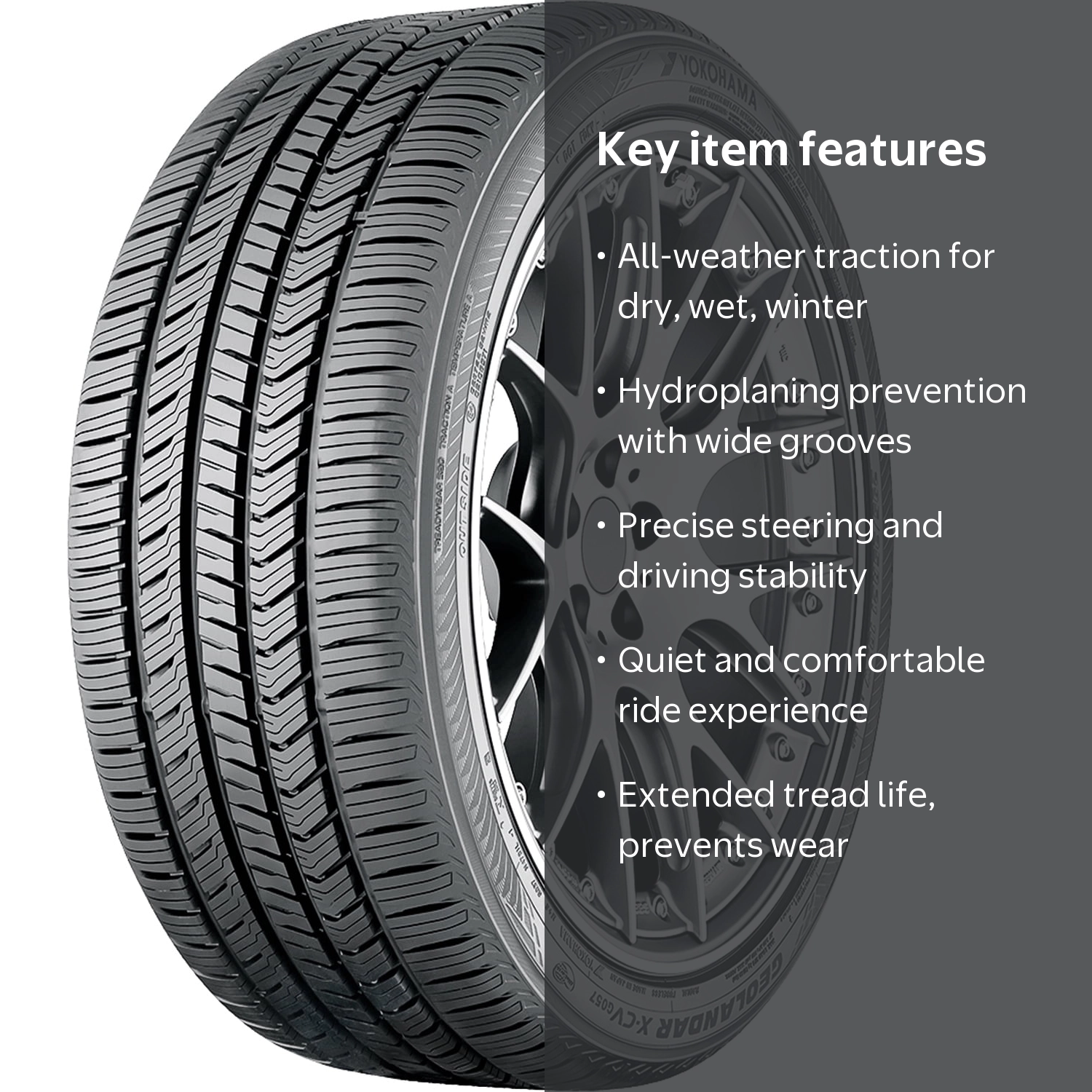 Yokohama, All Season Tire, 255/45R22, High Performance XL