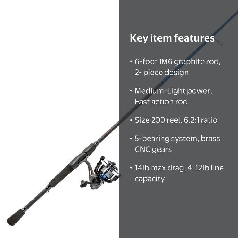 6.6 meduim fast fishing rod combo 6th Sense Movement Series Ready to hook your next adventure Lew's MACH 2 Mobile Spinning