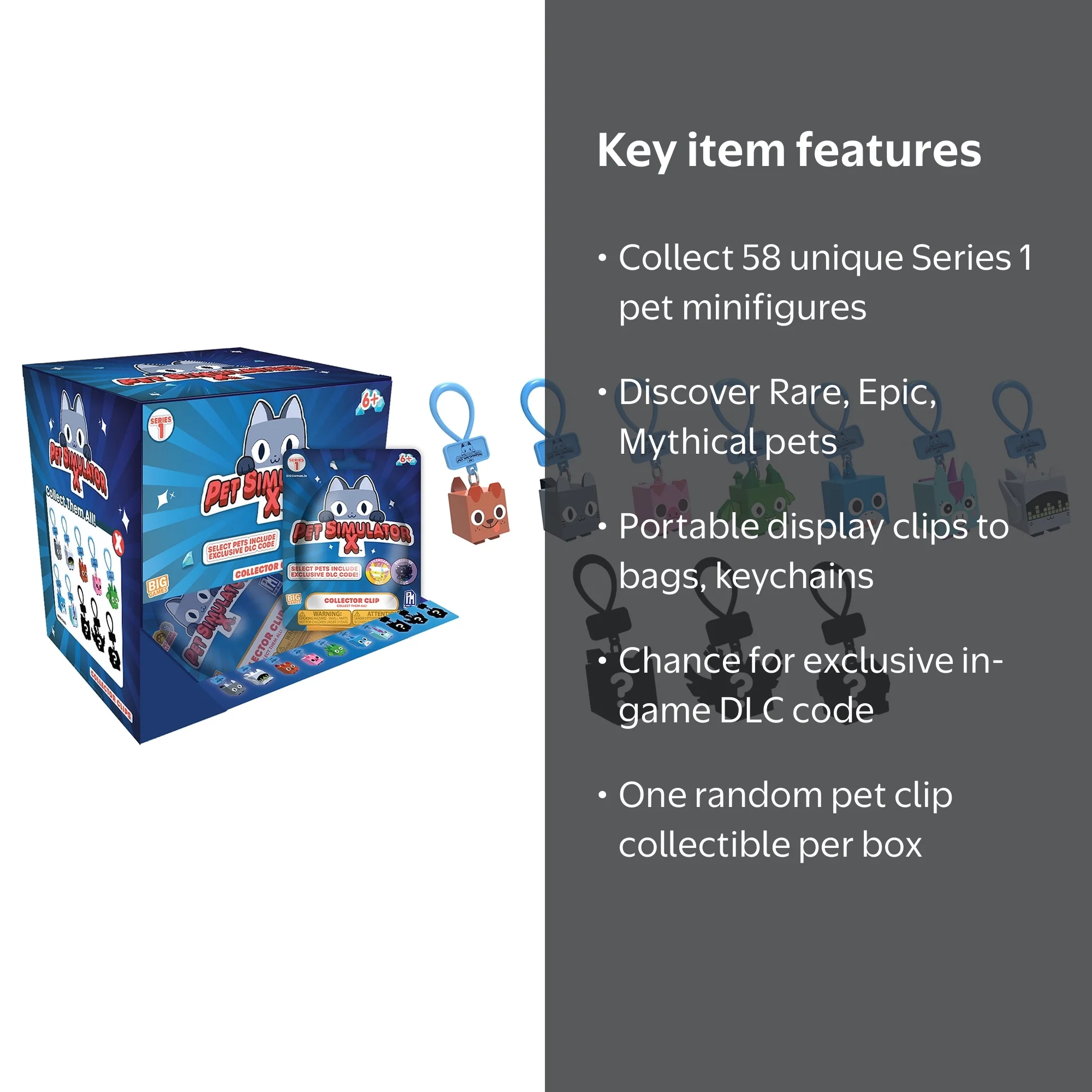 Pet Simulator X Series 1 Mystery Pack | Video Game Collectible Toy