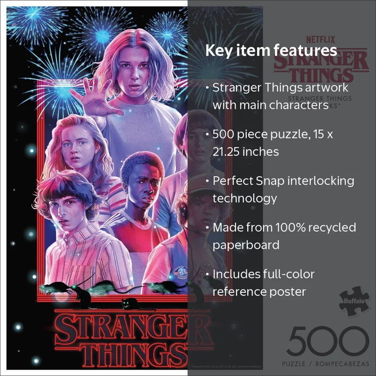Buffalo Games 500-Piece Stranger Things Jigsaw Puzzle - Walmart.com