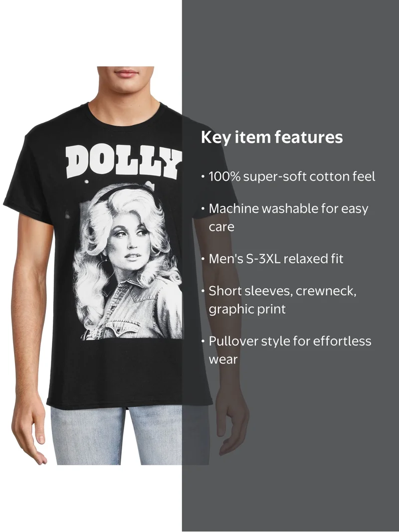 Dolly Parton Men's Graphic Tee Shirt Cotton S-3XL - Walmart.com