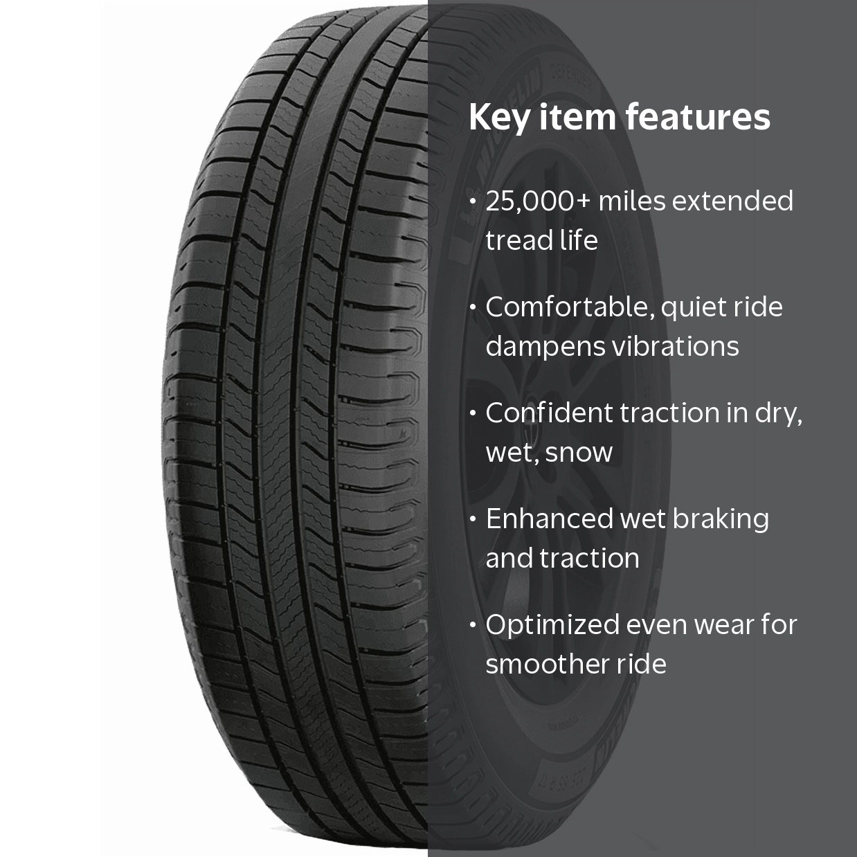 Michelin Defender2 (CUV) 225/55R18 98V PASSENGER Tire - Walmart.com