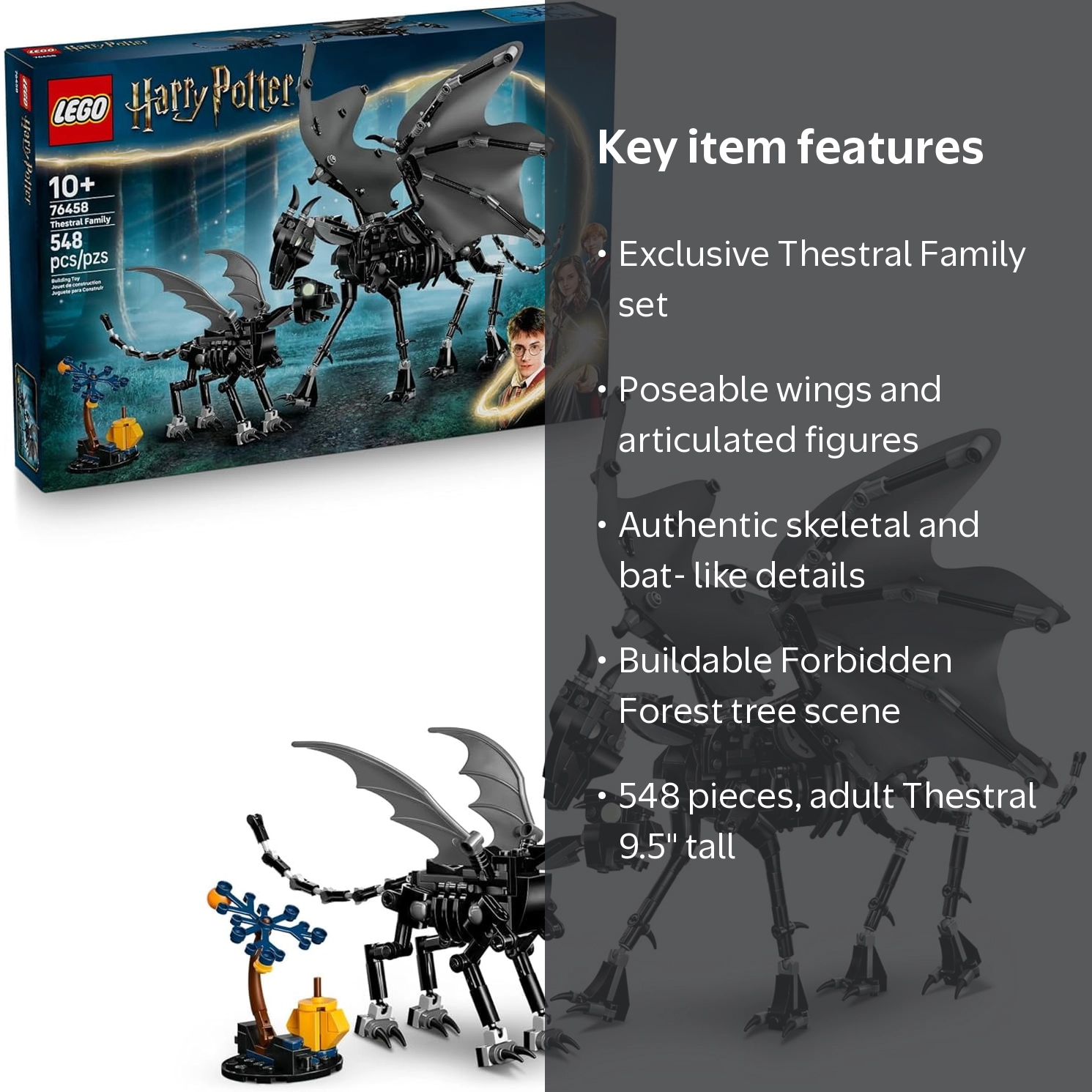 LEGO, Harry Potter Thestral Family Building Toy, 76458, 548 Pieces
