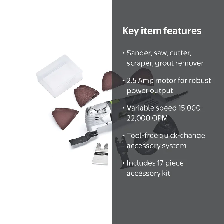 Genesis 2.5A Power Set Multi-Tool with Quick Change, Multifunction