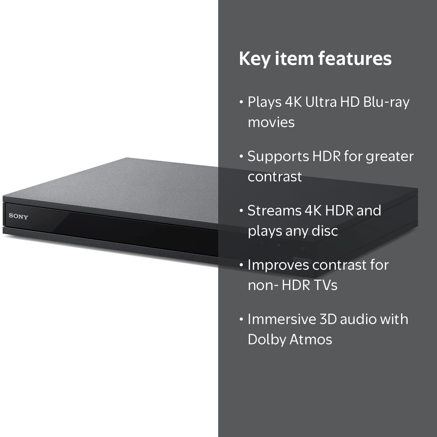 Sony 4K UHD Blu-ray Player with Wi-Fi, HDR Compatibility & HDMI