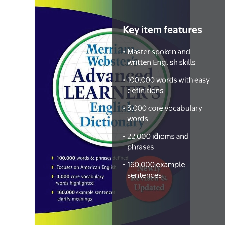 Merriam-Webster's Advanced Learner's English Dictionary, Paperback
