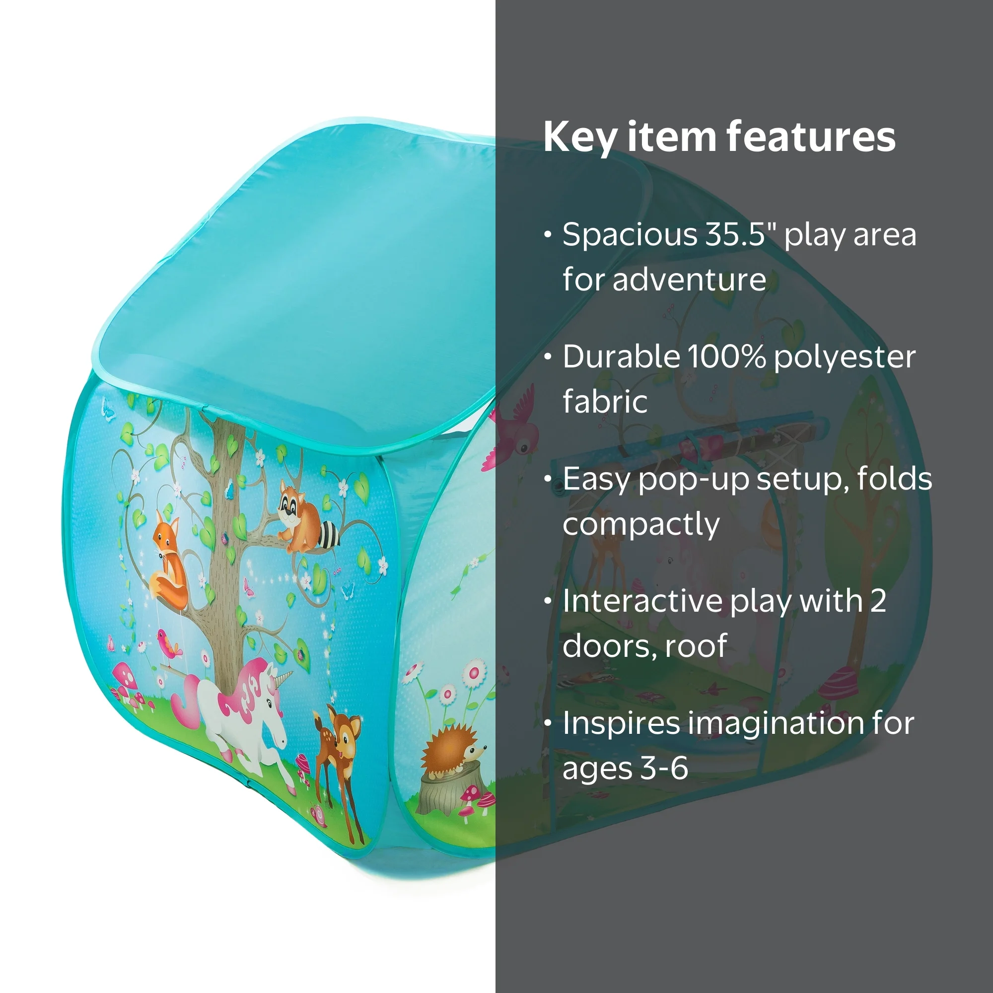 Tente De Jeu Pop-up JoyKip – Maison Colorée Pour Enfants – Intérieur/extérieur – 90x90x95 Cm – Sac De Transport Inclus