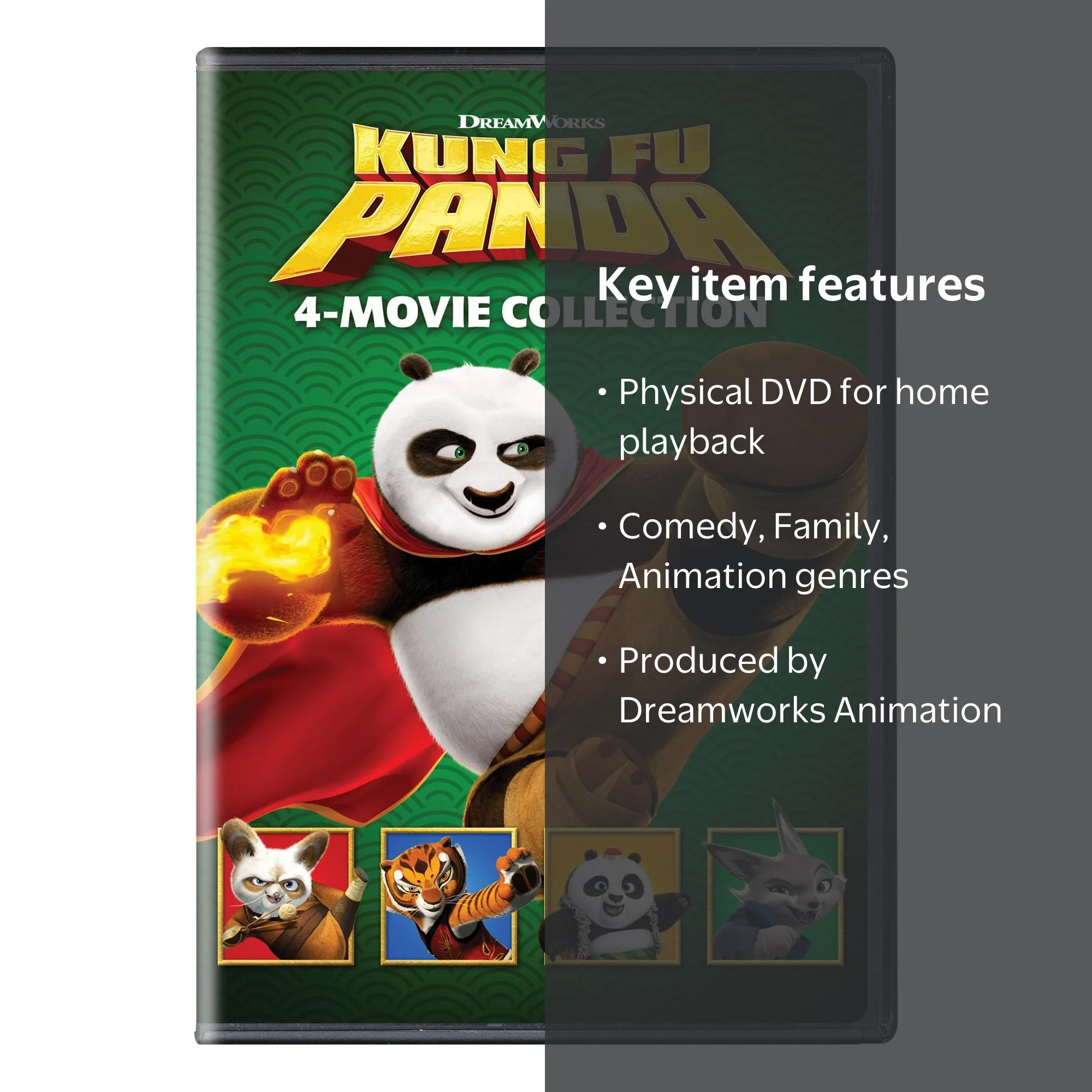 SDS, Kung Fu Panda: 4-Movie Collection DVD, 4 Movie Set, Family