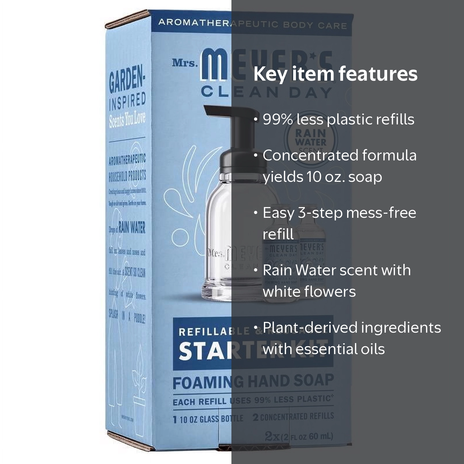Mrs. Meyers 9089658 Clean Day Rain Water Scent Foam Hand Wash
