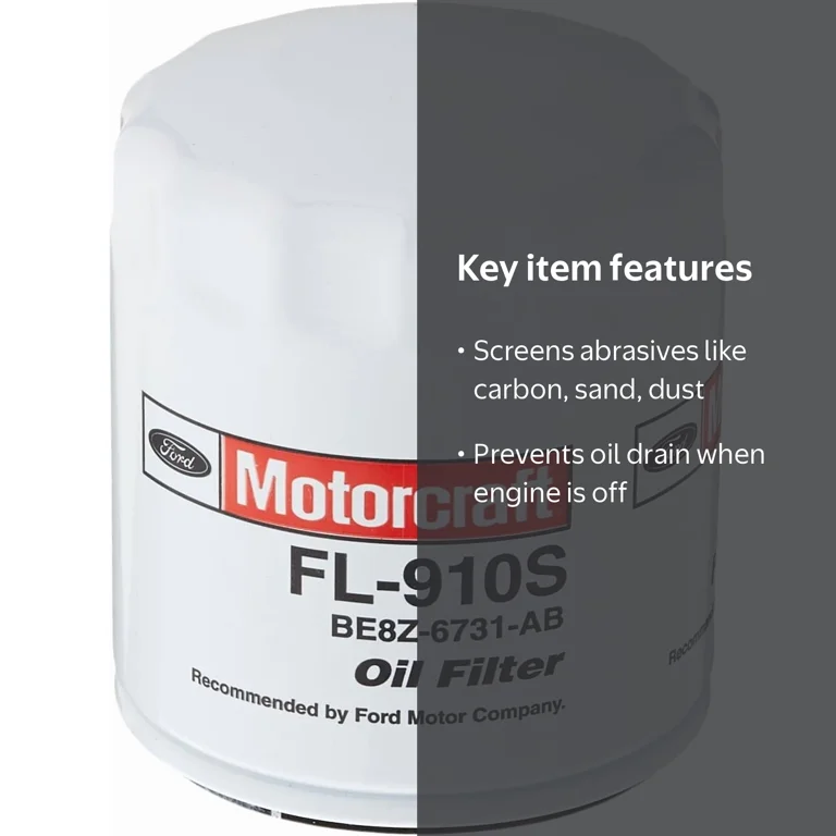 DLLA, Motorcraft FL910S-12PK Filter with Pressure-Relief Valves