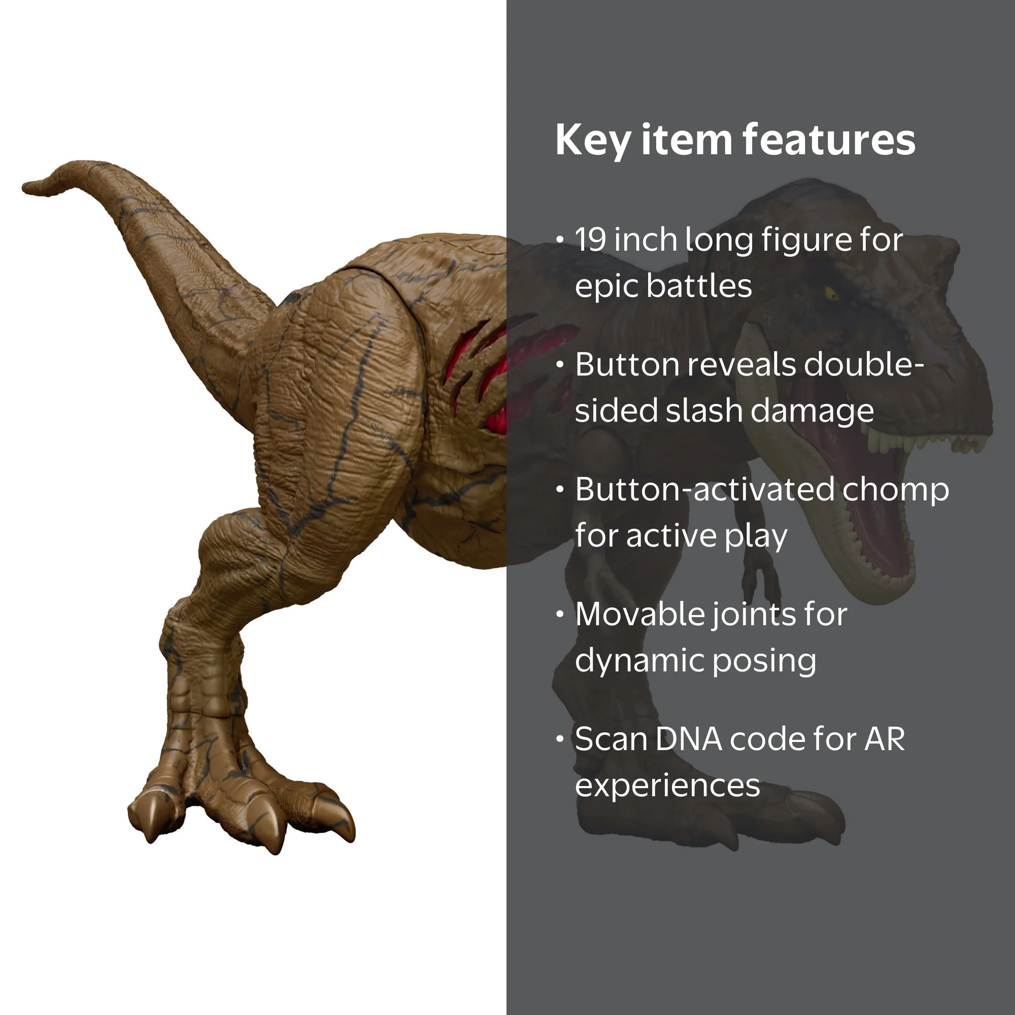Jurassic World: Dominion T Rex Dino Action Figure, Extreme Damage