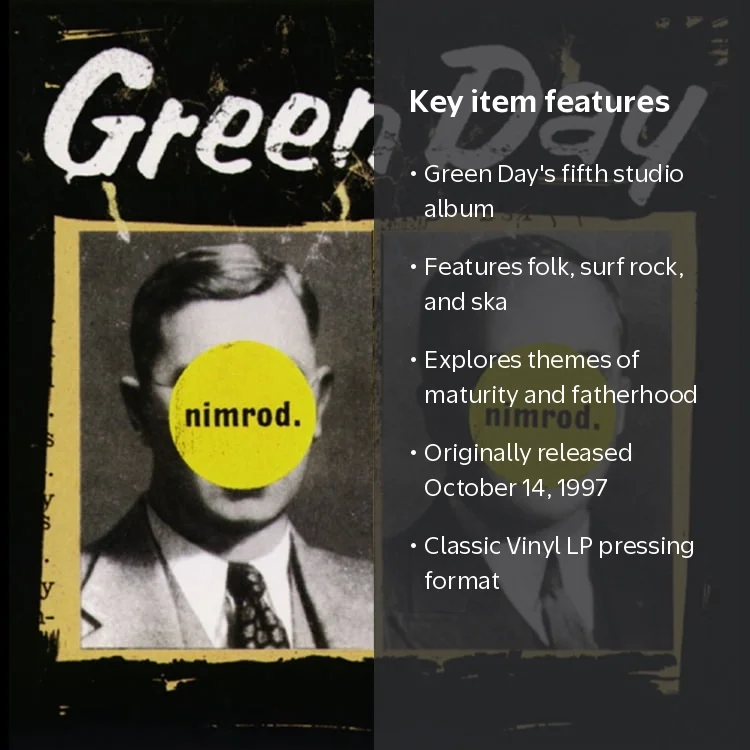 Reprise, Vinyl LP, Nimrod, Green Day - Music & Performance