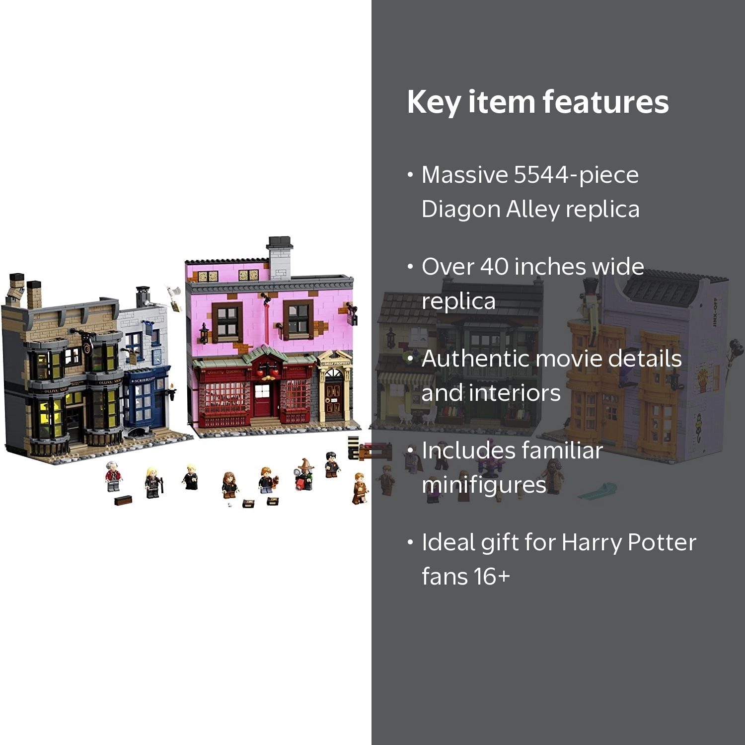LEGO Diagon Alley 75978 Building Set, 5544 Pieces, Harry Potter