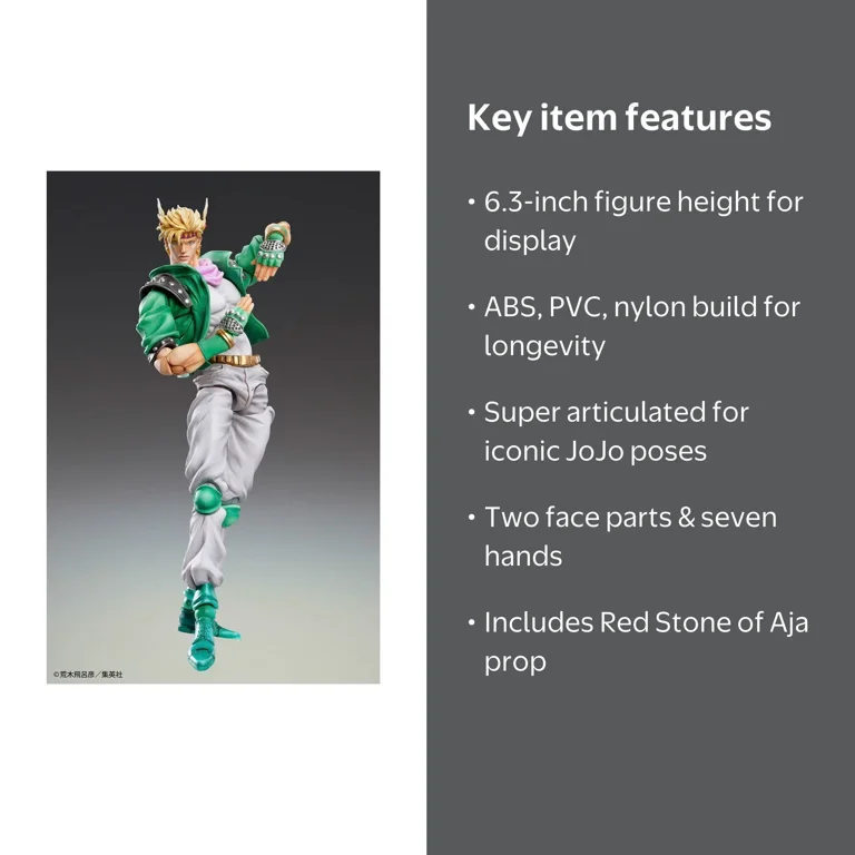JEA GSC CAESAR-JEA 1/6 アクションフィギュア Caesar Anthonio Zeppeli JoJo's Bizarre Adventure Figure - Walmart.com