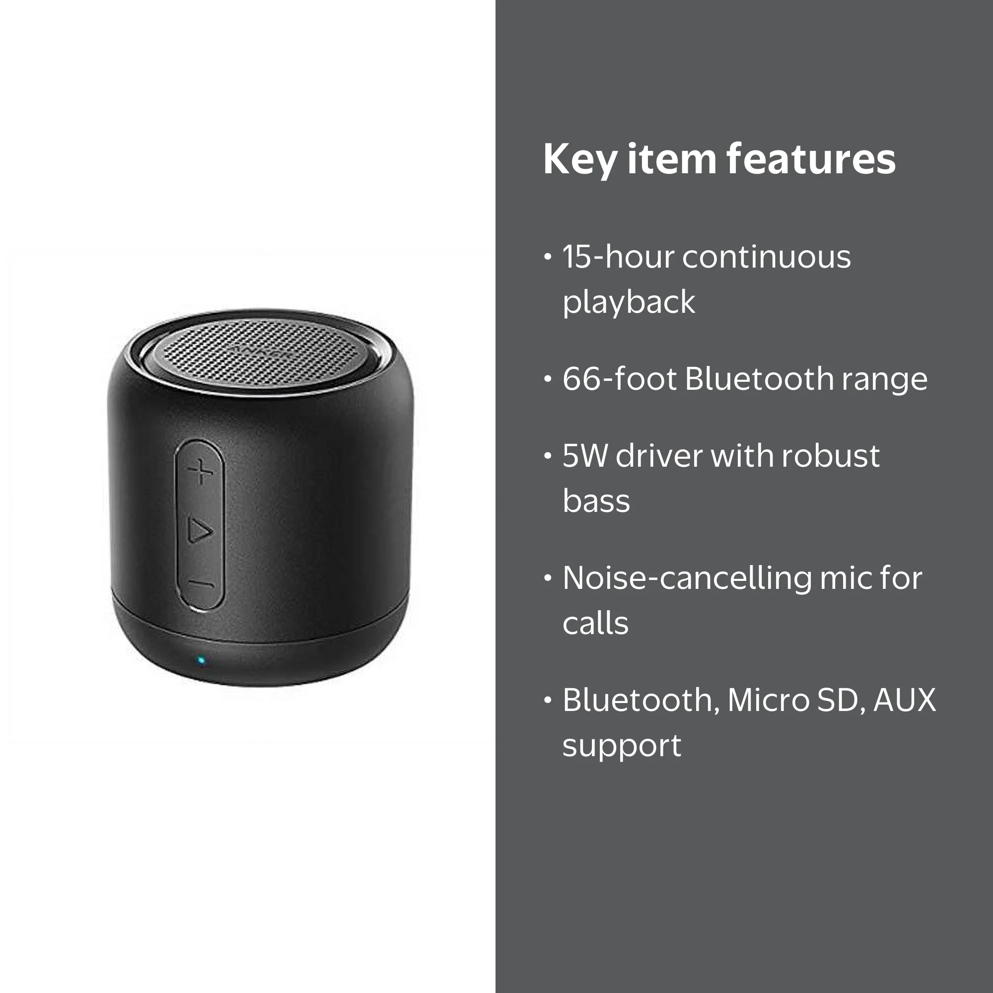 Free Shipping! Anker SoundCore Mini Bluetooth Speaker, 15-Hour