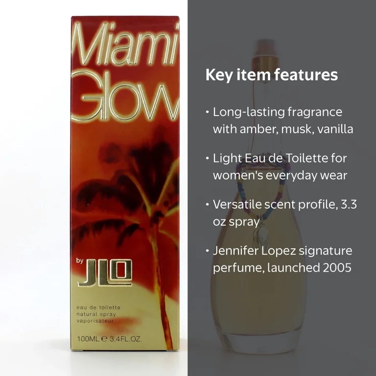 Jennifer Lopez, Miami Glow Eau De Toilette, 3.4 oz, Women