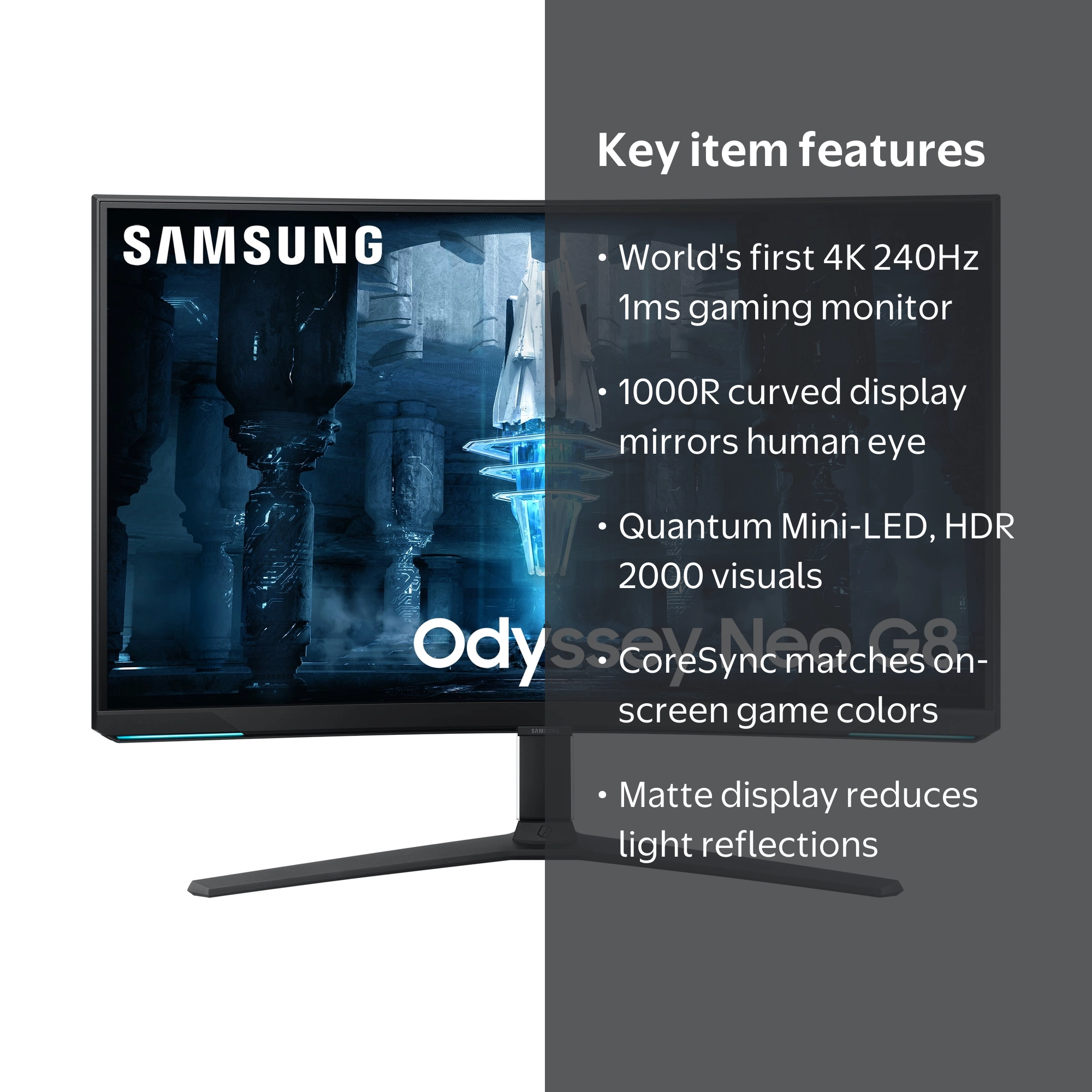 Samsung, Gaming Monitor, LS32BG852NNXGO, 32