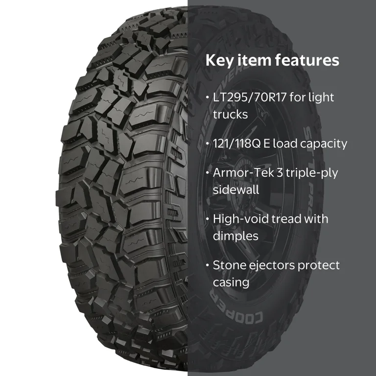 Cooper Discoverer STT Pro Rugged Truck Tire, All-Season LT295