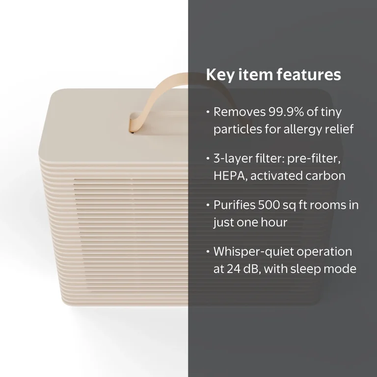 PuroAir Lite HEPA Air Purifiers for Home Pets - Covers 500 Sq ft