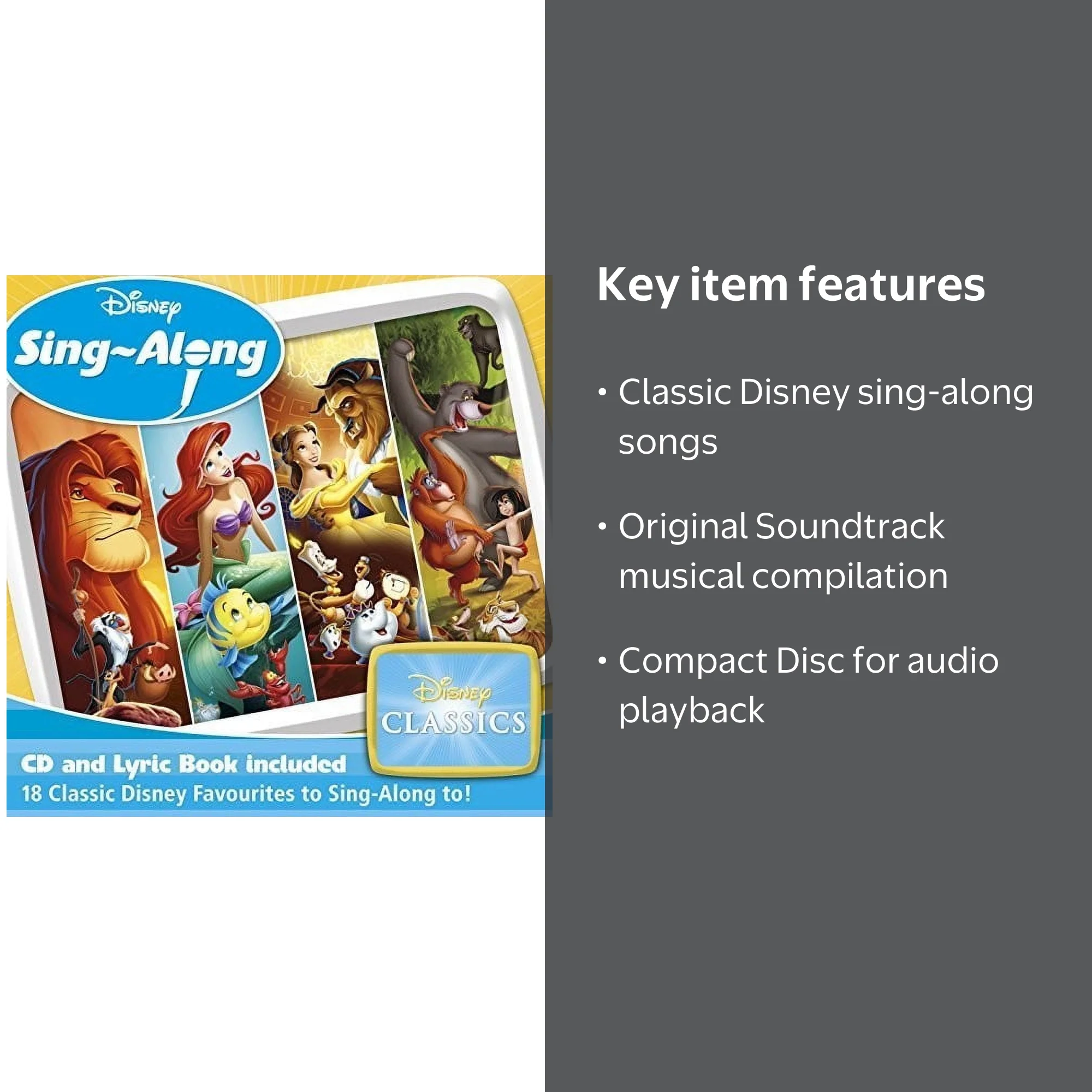 Disney, Sing Along Soundtrack, Disney Classics / O.S.T., CD