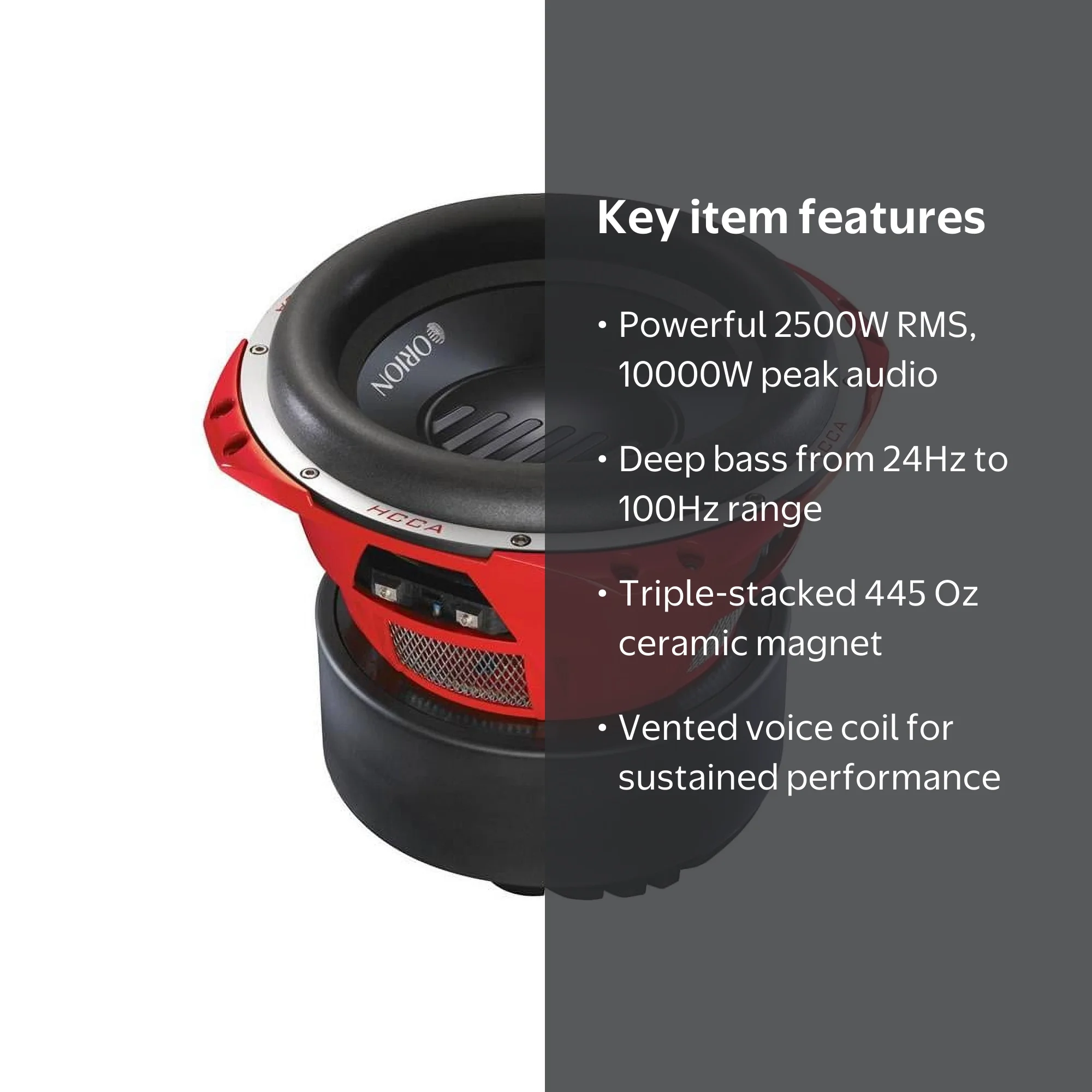 MD Audio HCCA122 12-inch Car Speaker - Dual Voice Coil Subwoofer