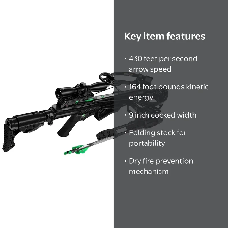 CenterPoint Compound Hunting Crossbow - Wrath 430X Package with