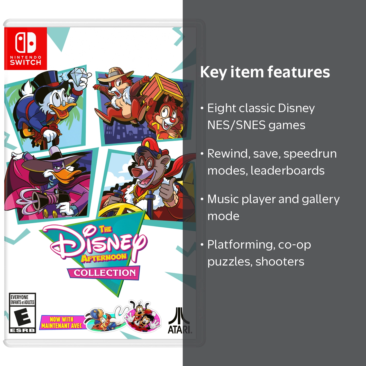 Atari, Disney Afternoon Collection, Nintendo Switch Game, 8 Games