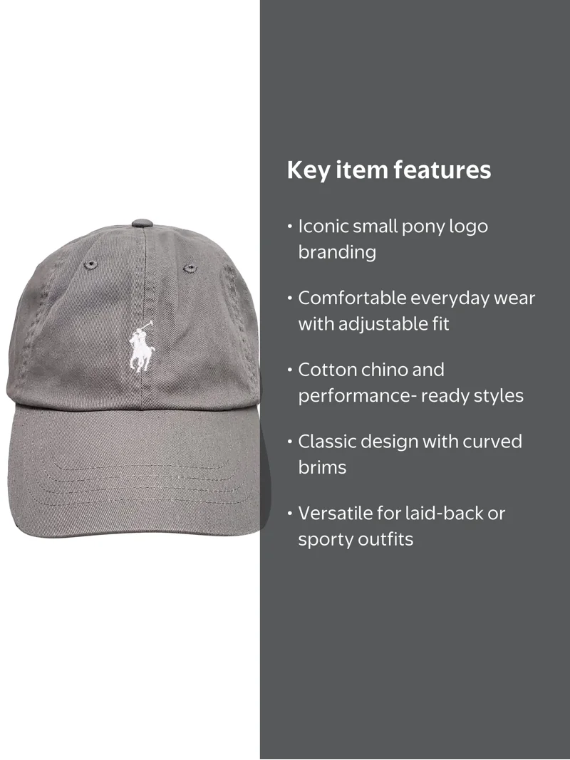 Polo Ralph Lauren Mens Polo Sports Pony Logo Hat Cap (One Size