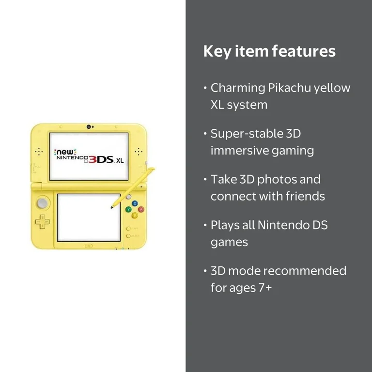 Nintendo New Nintendo 3DS XL Pikachu Yellow Edition, 3D Gaming