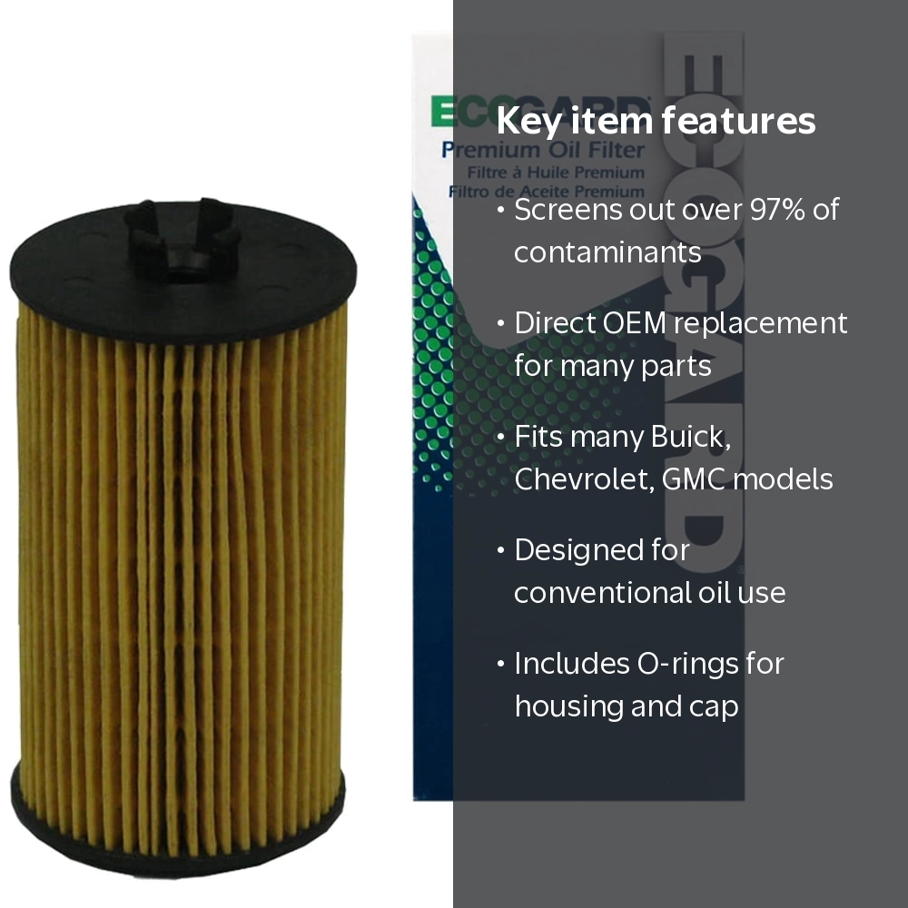 ECOGARD X5839 Premium Cartridge Engine Oil Filter for Conventional