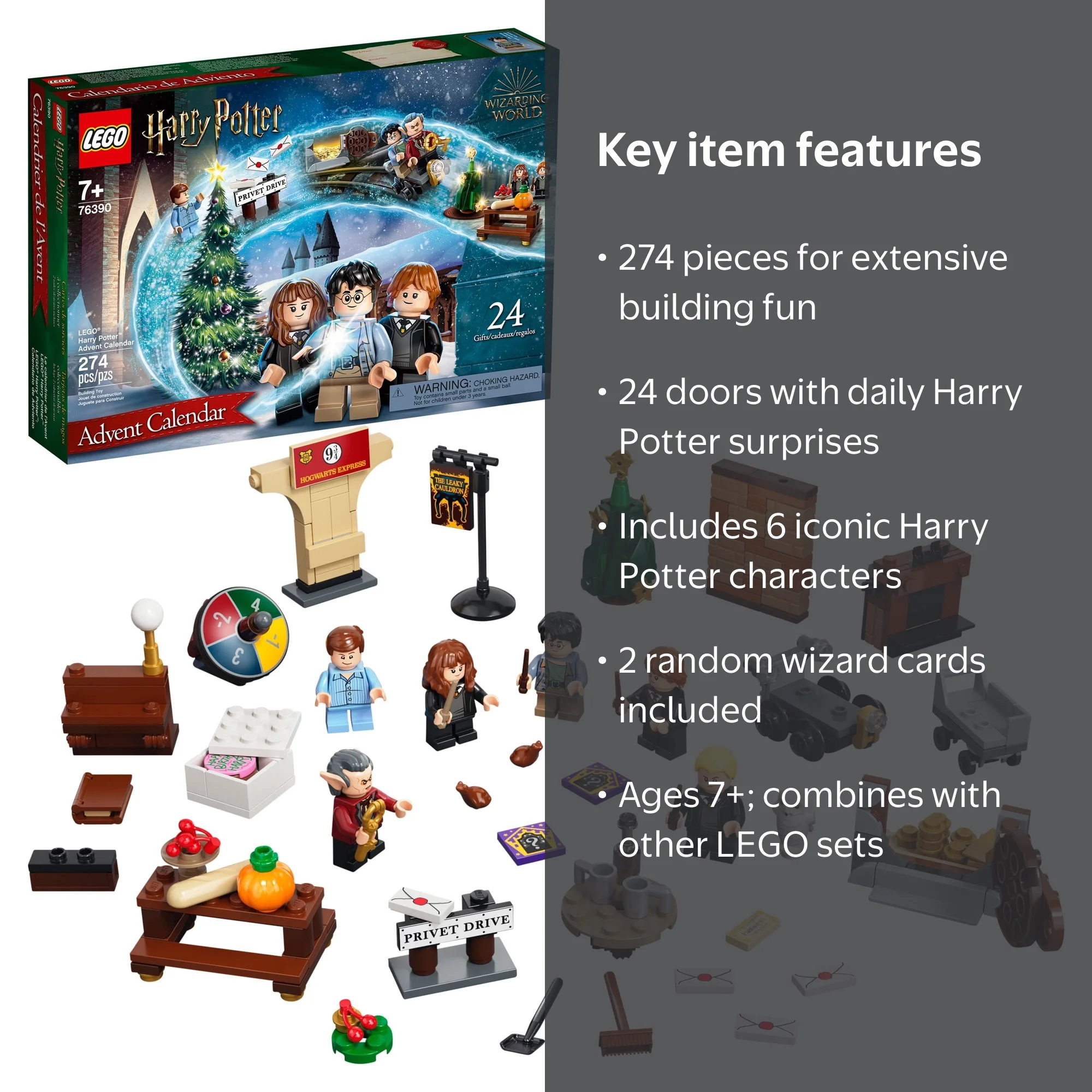 LEGO Harry Potter Advent Calendar 76390, 24 Gifts for Kids