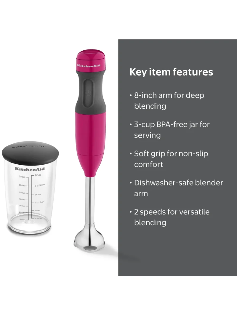 KitchenAid, 2-Speed Hand Blender, KHB1231, Cranberry - Walmart.com