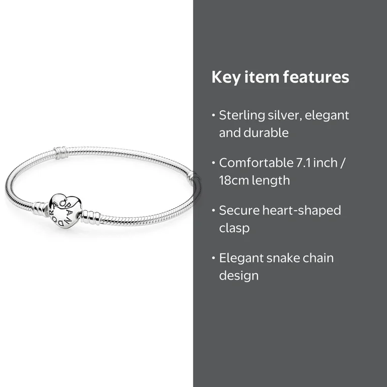 Pandora Jewelry - Sterling Silver Moments Bracelet with Heart