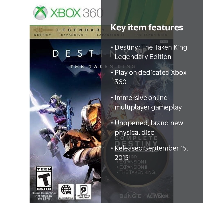 Destiny: The Taken King Legendary Edition - Xbox 360 - Walmart.com