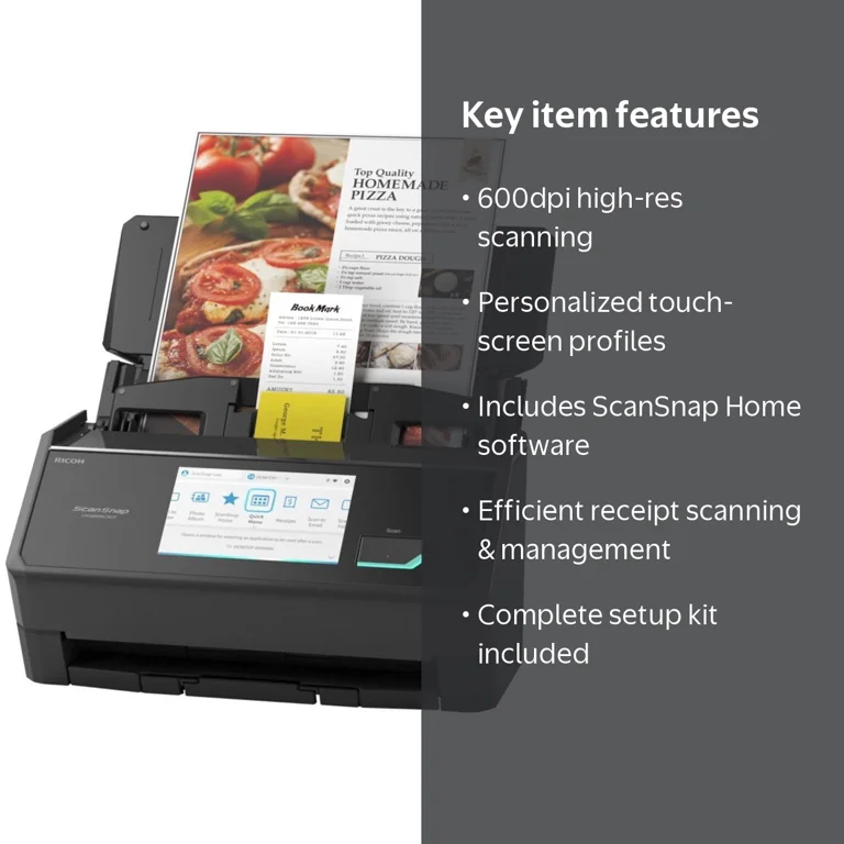 Fujitsu, Ricoh ScanSnap iX2500, 600dpi, Large Format ADF Scanner