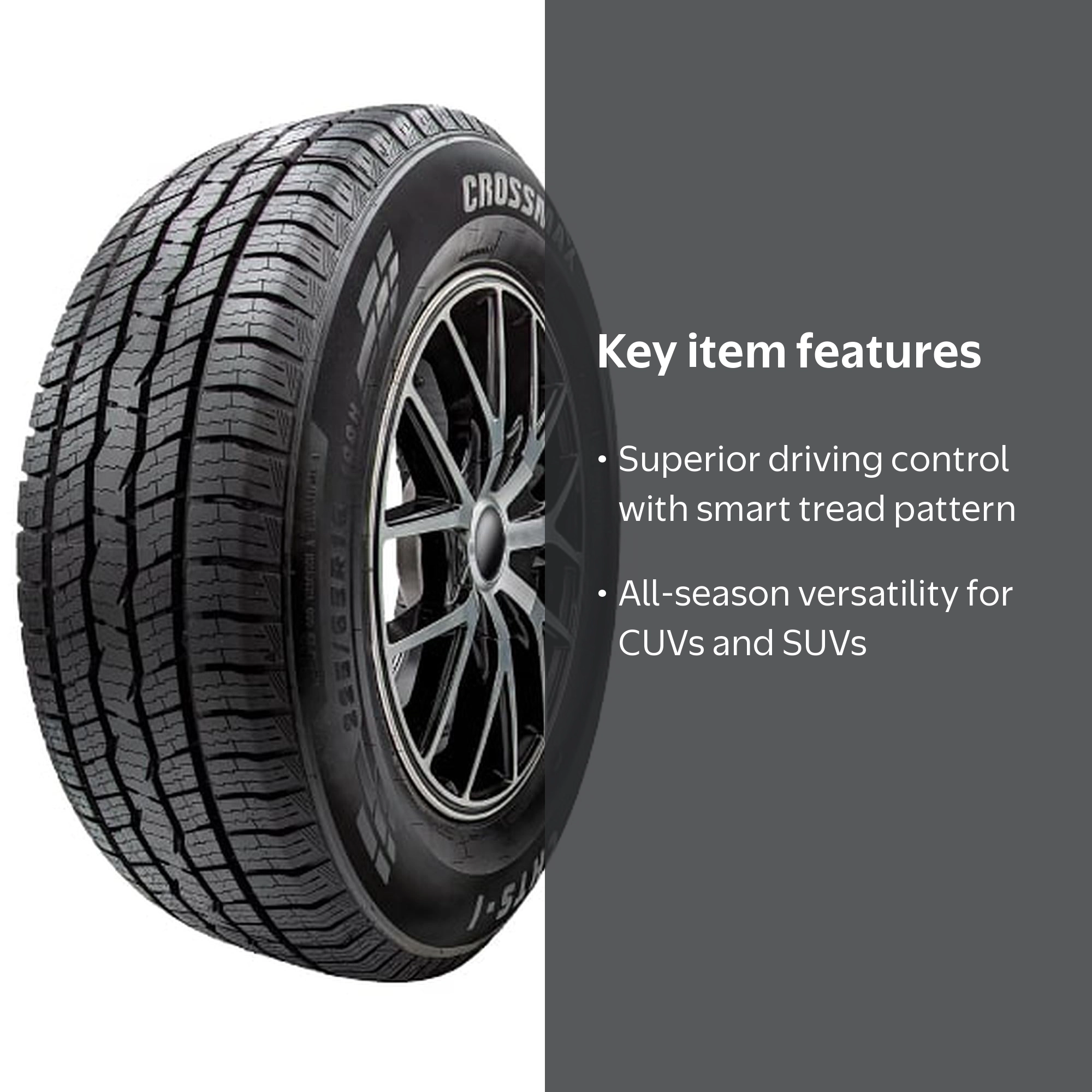 Crossmax, SUV and Crossover Tire, 235/55R18, All-Season, 100V