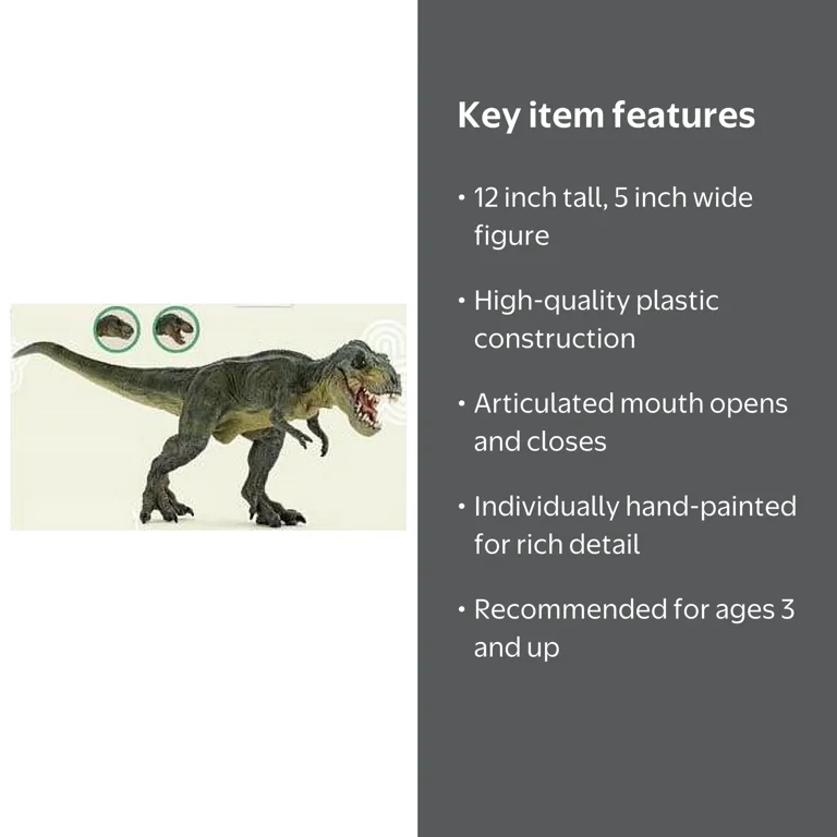 Papo Green Running T-Rex - Hand Painted Figurine - Heirloom