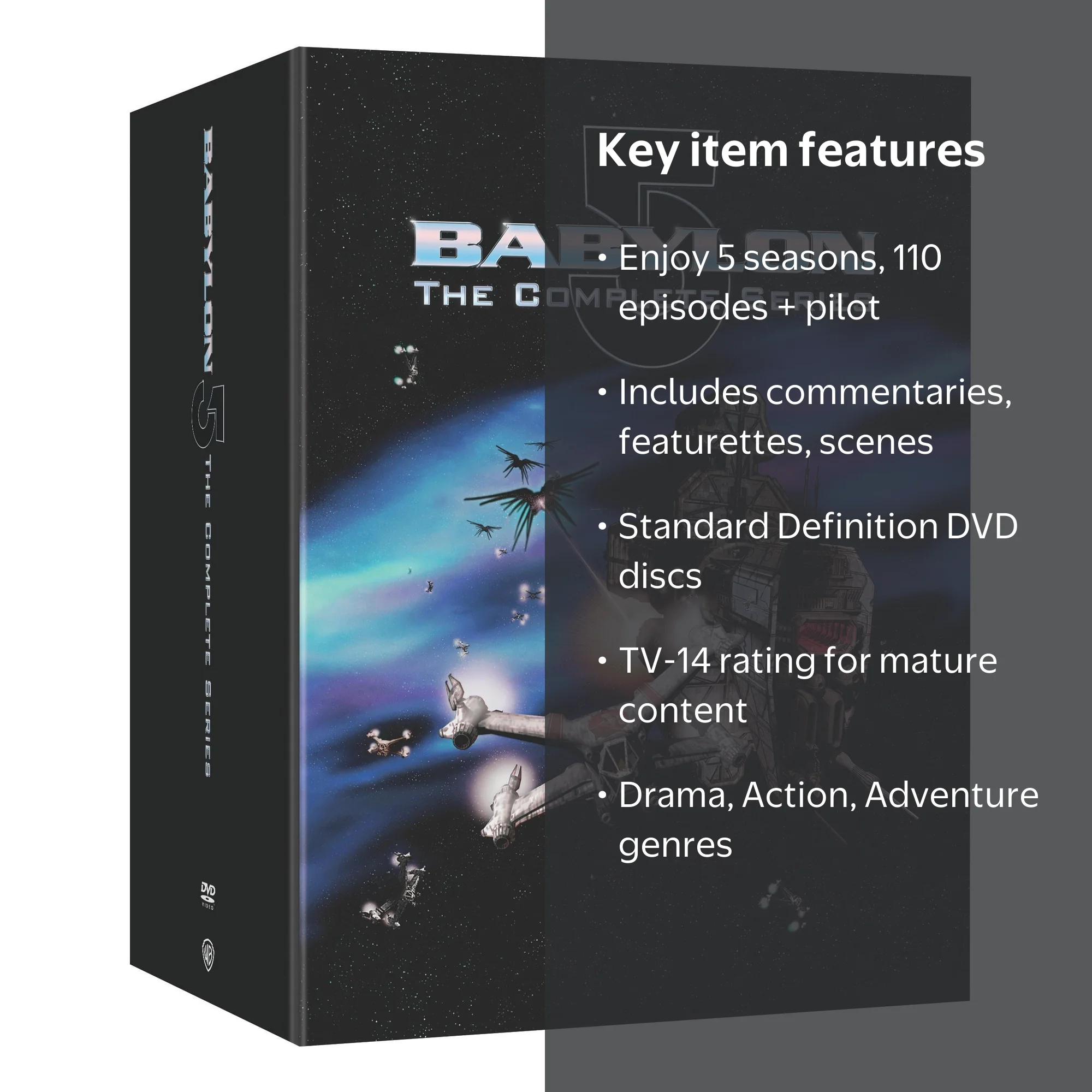 Free Shipping! SDS Babylon 5 Complete Series DVD Action Adventure