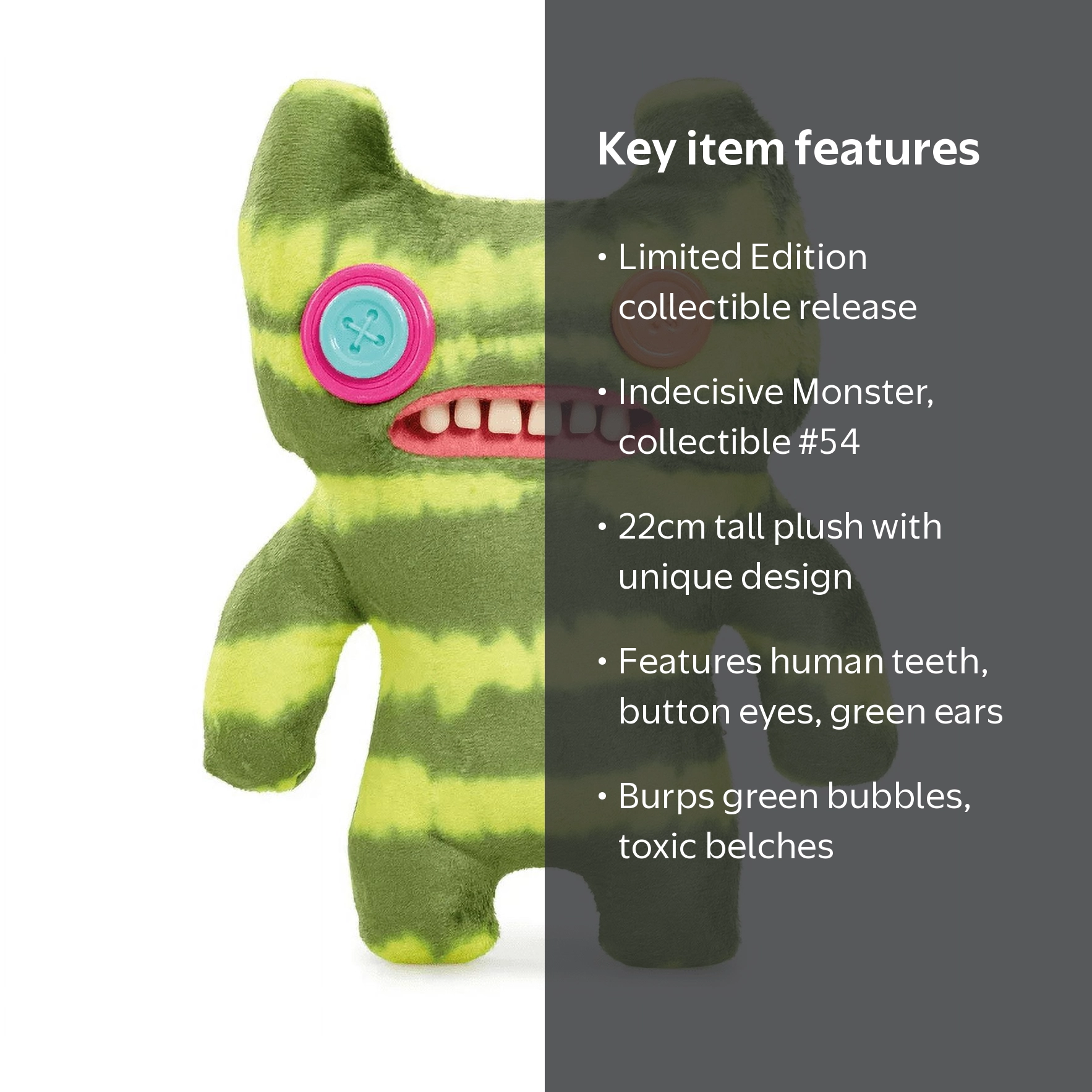 Fuggler, Fugglers Laboratory Misfits Indecisive Monster Plush Toy