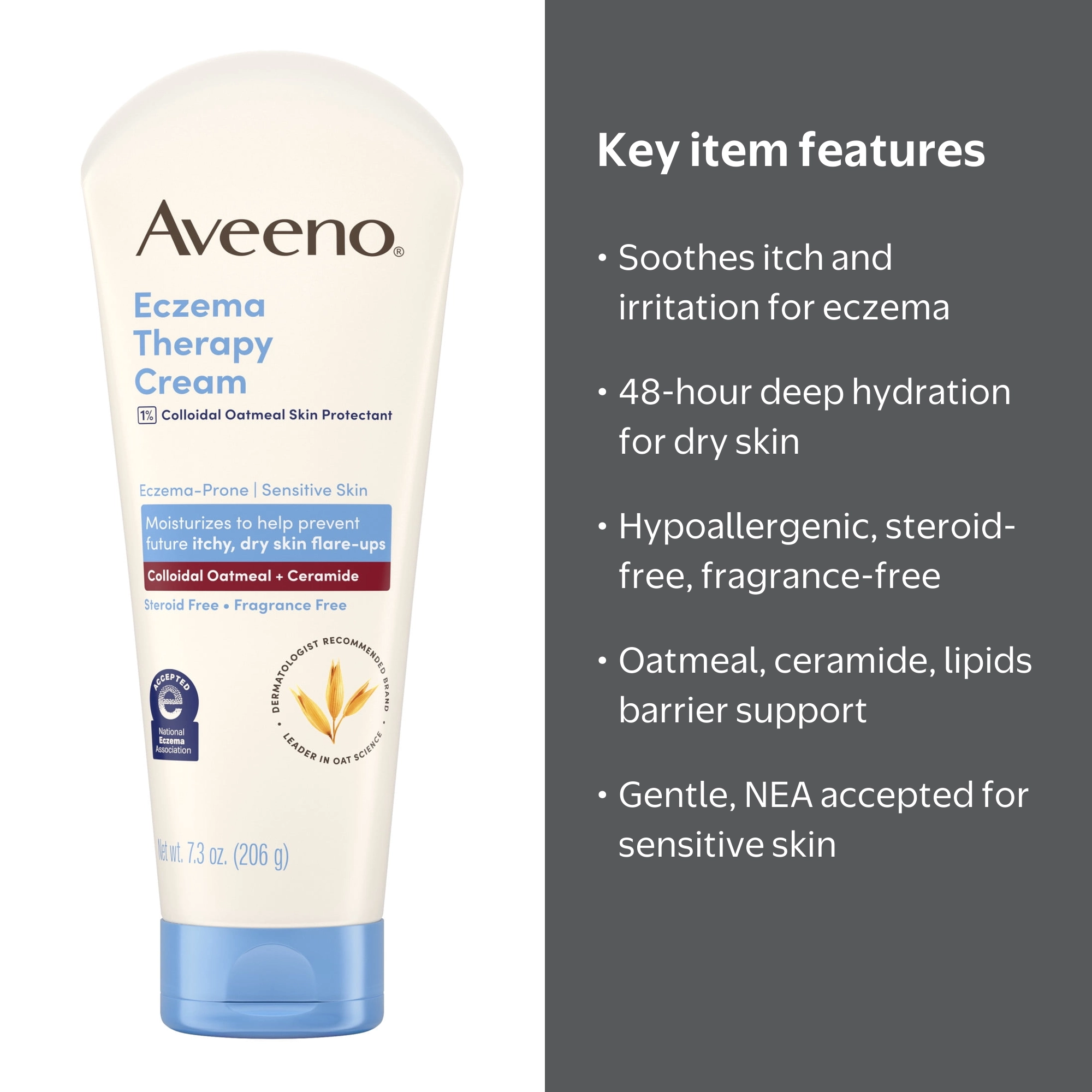 Aveeno Eczema Therapy Daily Moisturizing Body Cream, 7.3 oz HSA