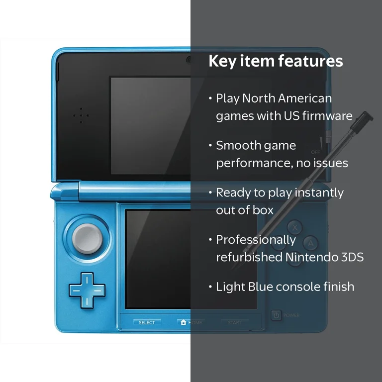 Nintendo 3DS Gaming Console, Light Blue - Walmart.com