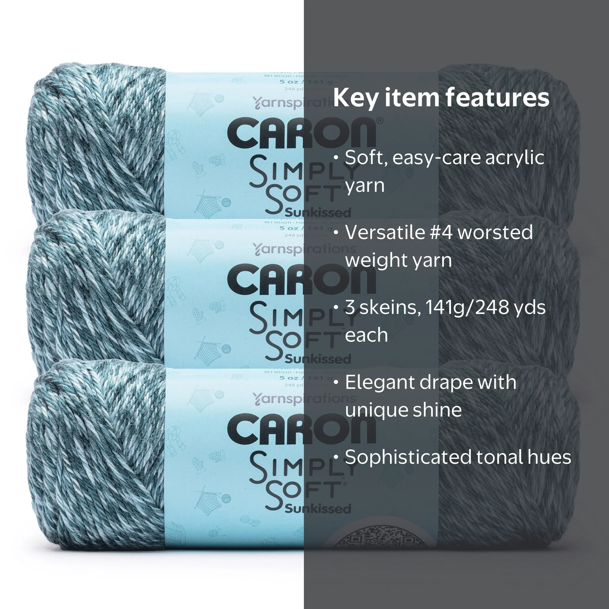 Caron® Simply Soft Sunkissed™ #4 Worsted (Medium) Acrylic Yarn