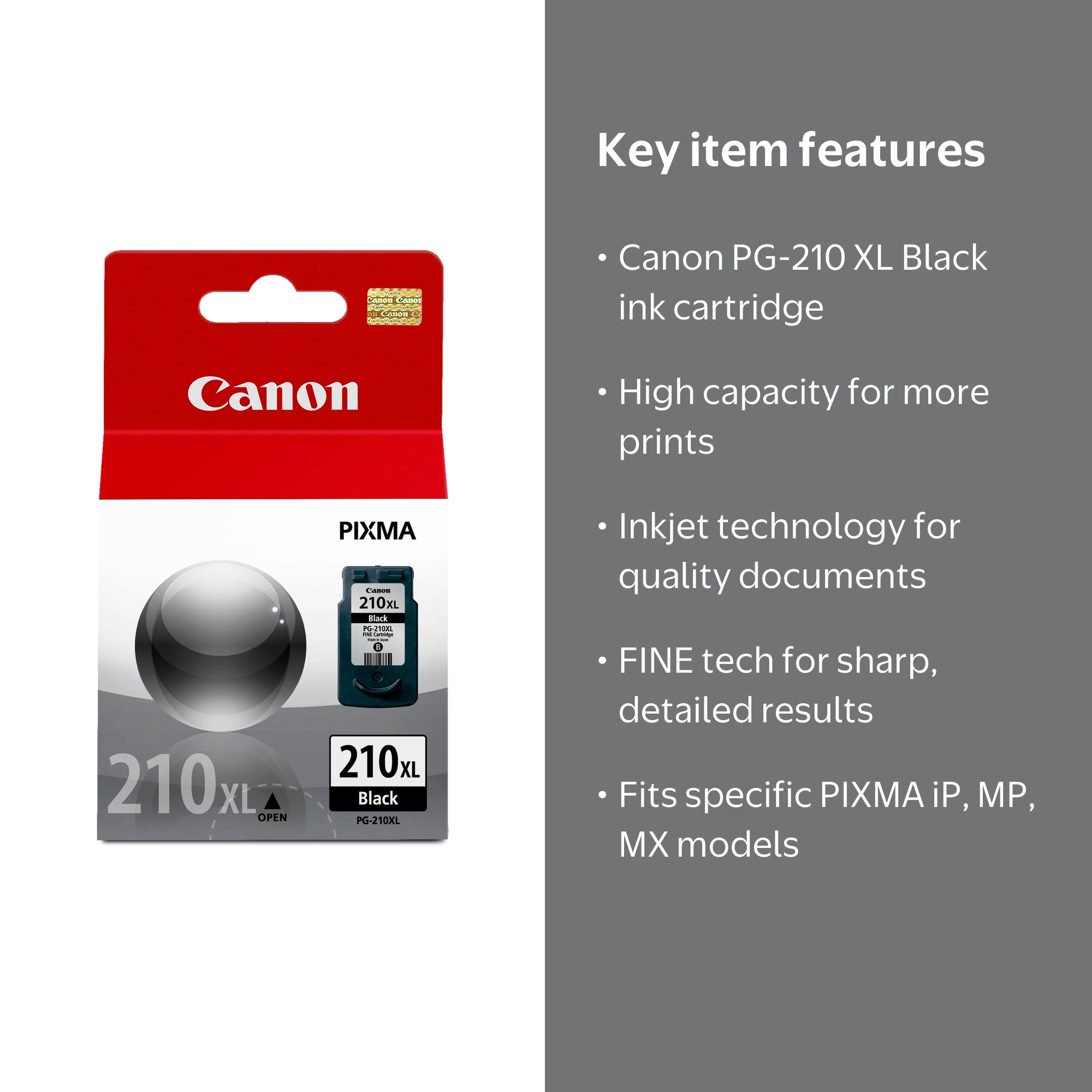 Canon PIXMA PG-210 XL Black Inkjet Print Cartridge for iP, MP, MX
