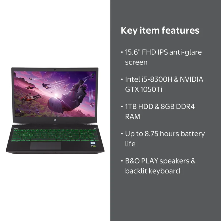 HP Gaming Gamer Laptop, 15.6