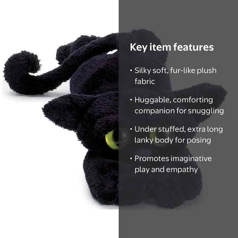 Manhattan Toy, Lanky Cats Ziggy Black Cat Stuffed Animal, 14 Manhattan Toy, Lanky Cats Ziggy Black Cat Stuffed Animal, 14