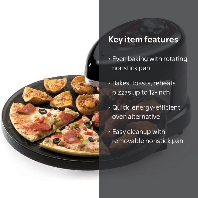 Presto, Pizzazz Plus Rotating Oven, Black for Pizza, Snacks