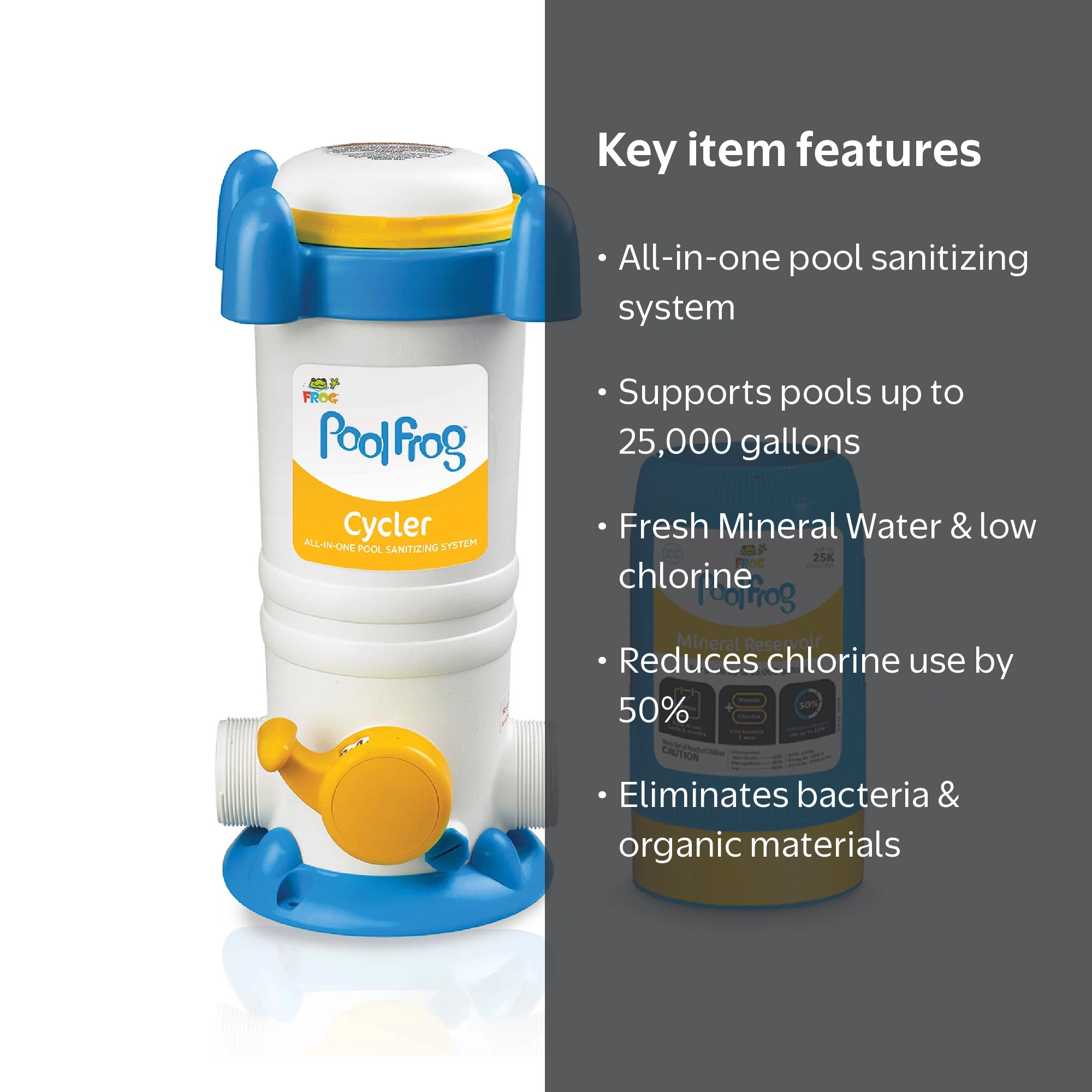 FROG, Pool FROG Cycler, Model 6100, All-in-One Pool Sanitizer