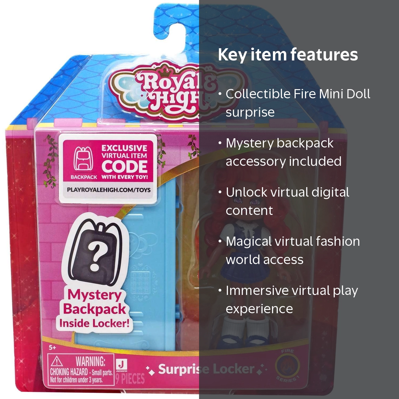 Jazwares Royale High Surprise Locker Fire Mini Doll, Mystery